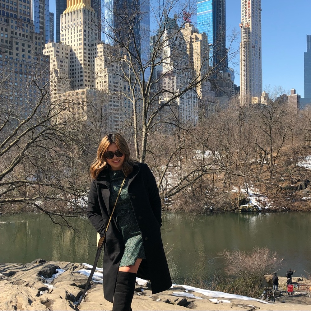 ZARA Green Twill Dress